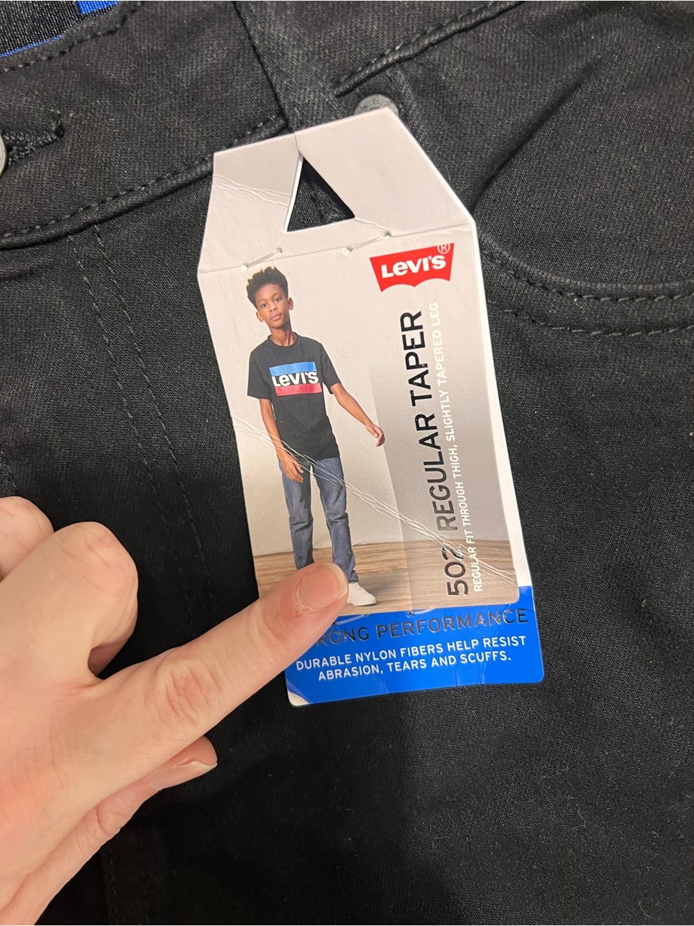 Levi's Black Regular Taper Jeans - Picture 2 of 4